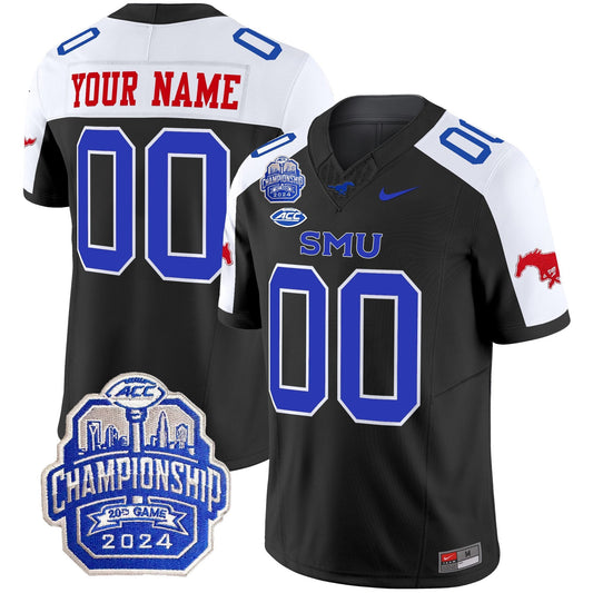 SMU Mustangs 2024 ACC Championship Patch Vapor Limited Custom Jersey - Stitched