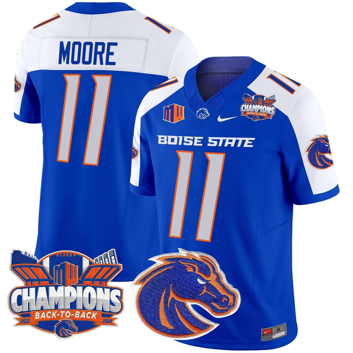 BSU 2024 Back To Back Champions Vapor Limited Jersey - All Stitched