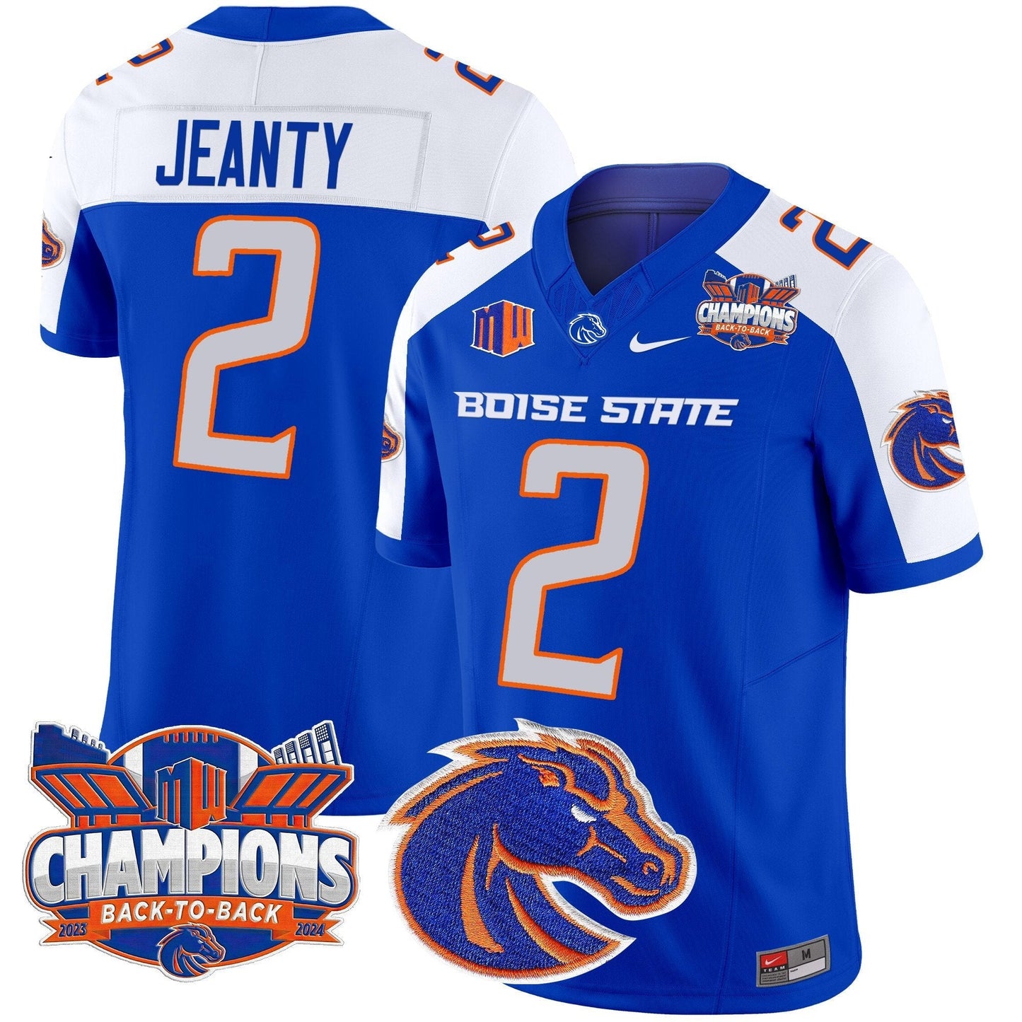 BSU 2024 Back To Back Champions Vapor Limited Jersey - All Stitched