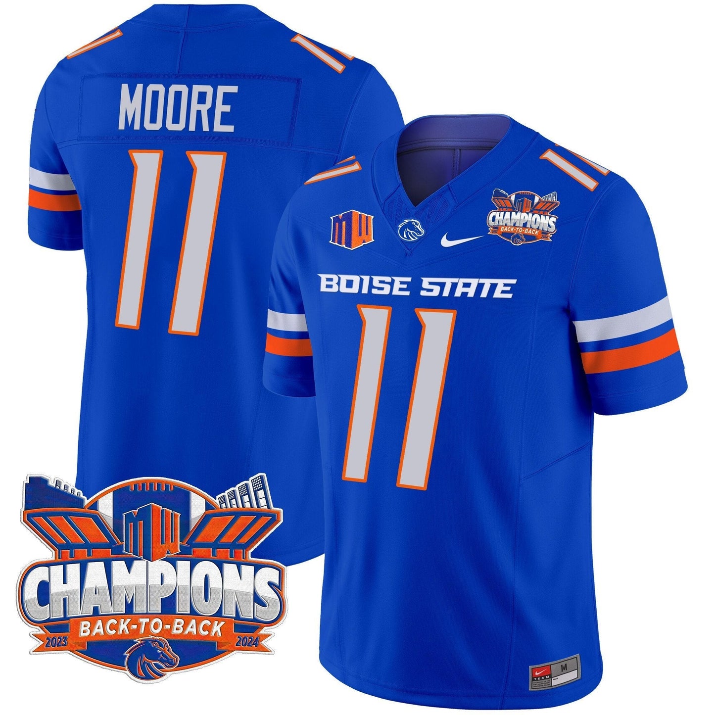 BSU 2024 Back To Back Champions Vapor Limited Jersey - All Stitched