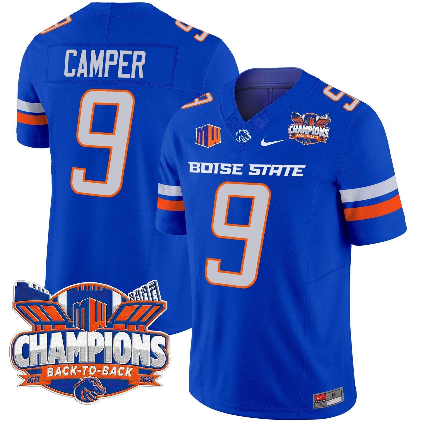 BSU 2024 Back To Back Champions Vapor Limited Jersey - All Stitched