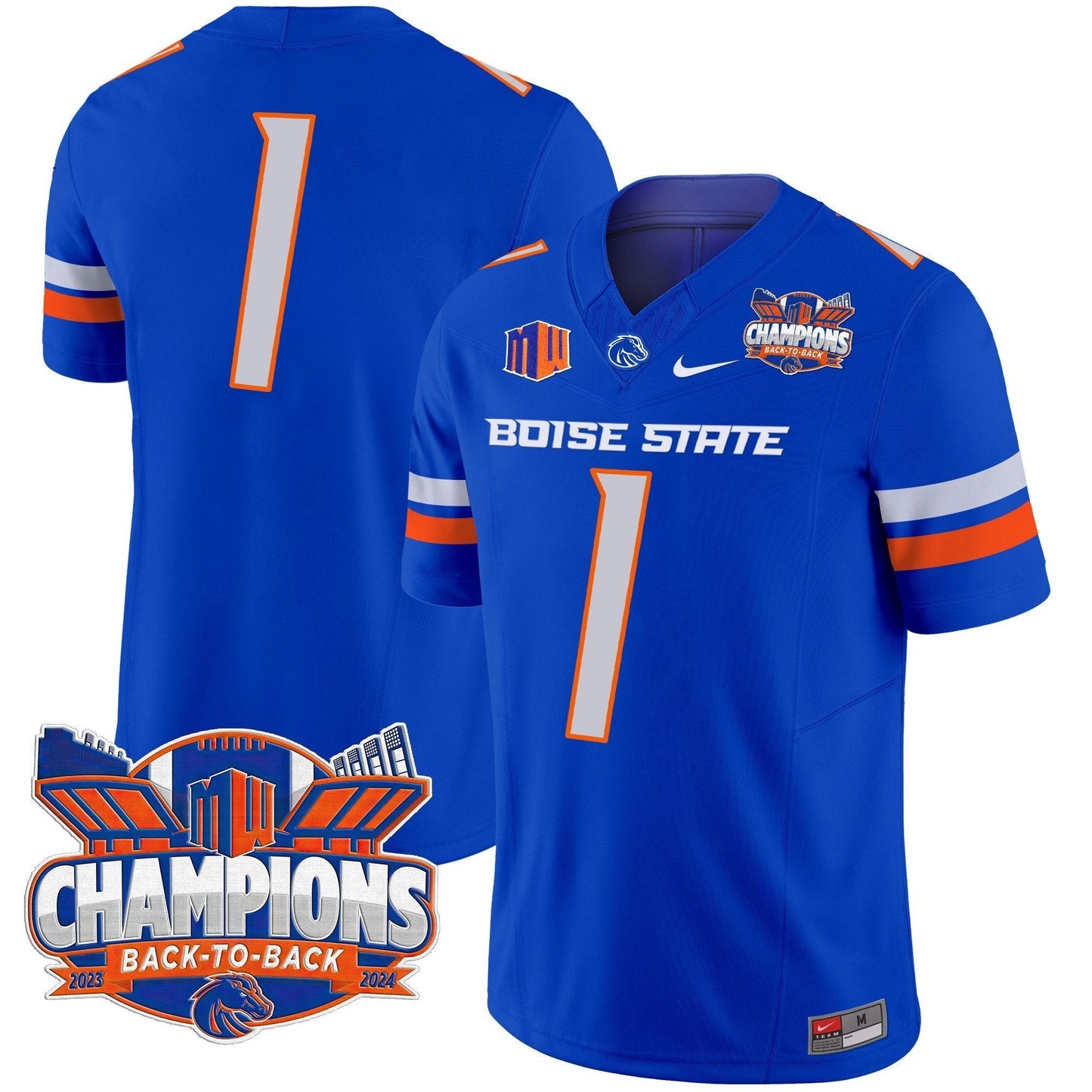 BSU 2024 Back To Back Champions Vapor Limited Jersey - All Stitched