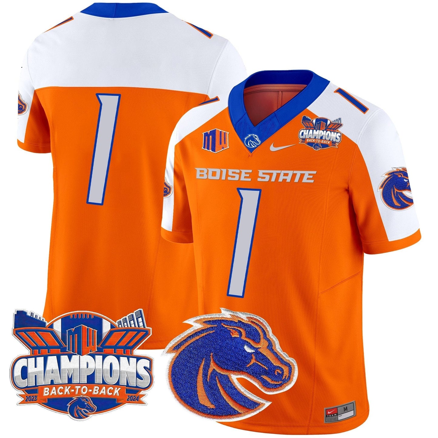 BSU 2024 Back To Back Champions Vapor Limited Jersey - All Stitched