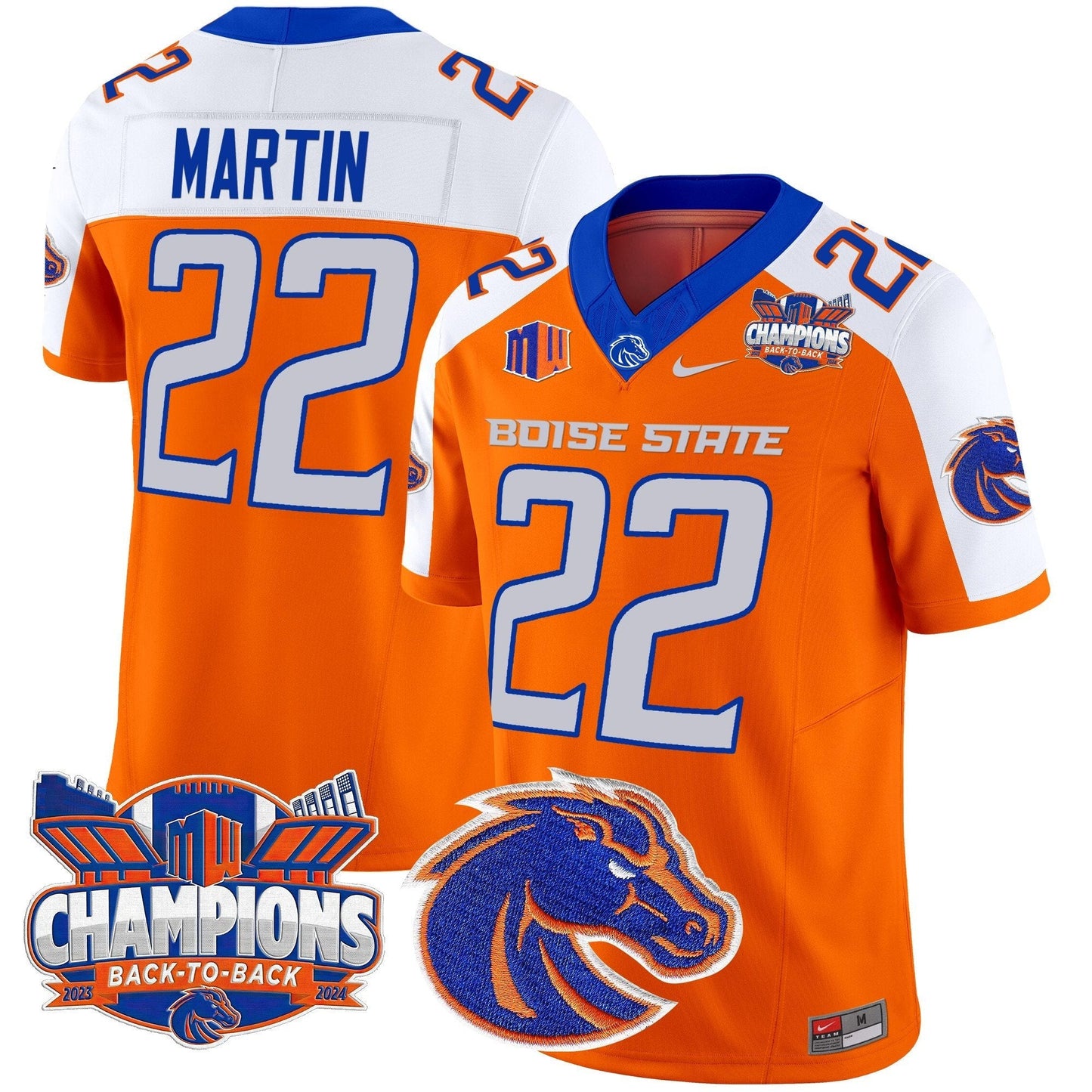 BSU 2024 Back To Back Champions Vapor Limited Jersey - All Stitched