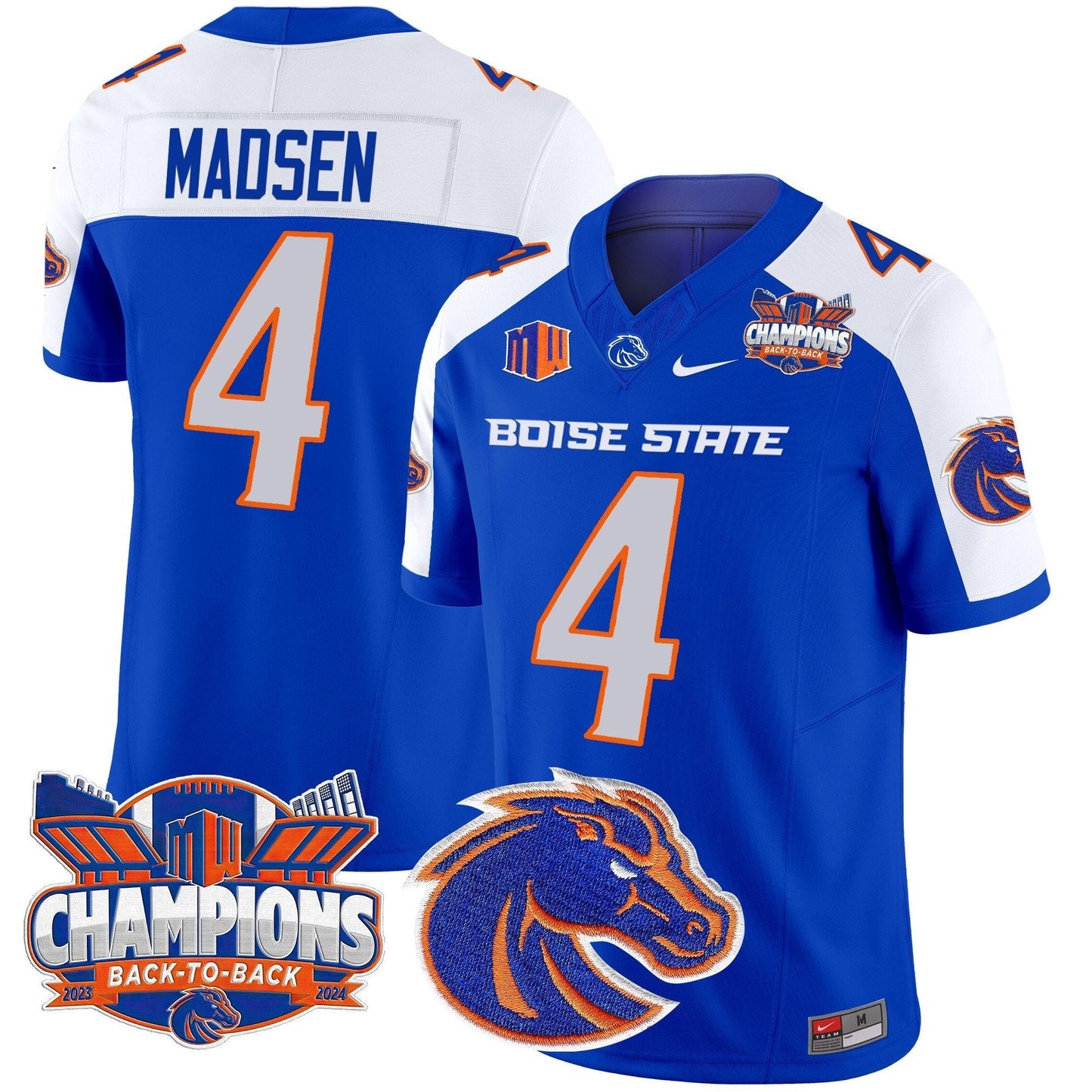 BSU 2024 Back To Back Champions Vapor Limited Jersey - All Stitched