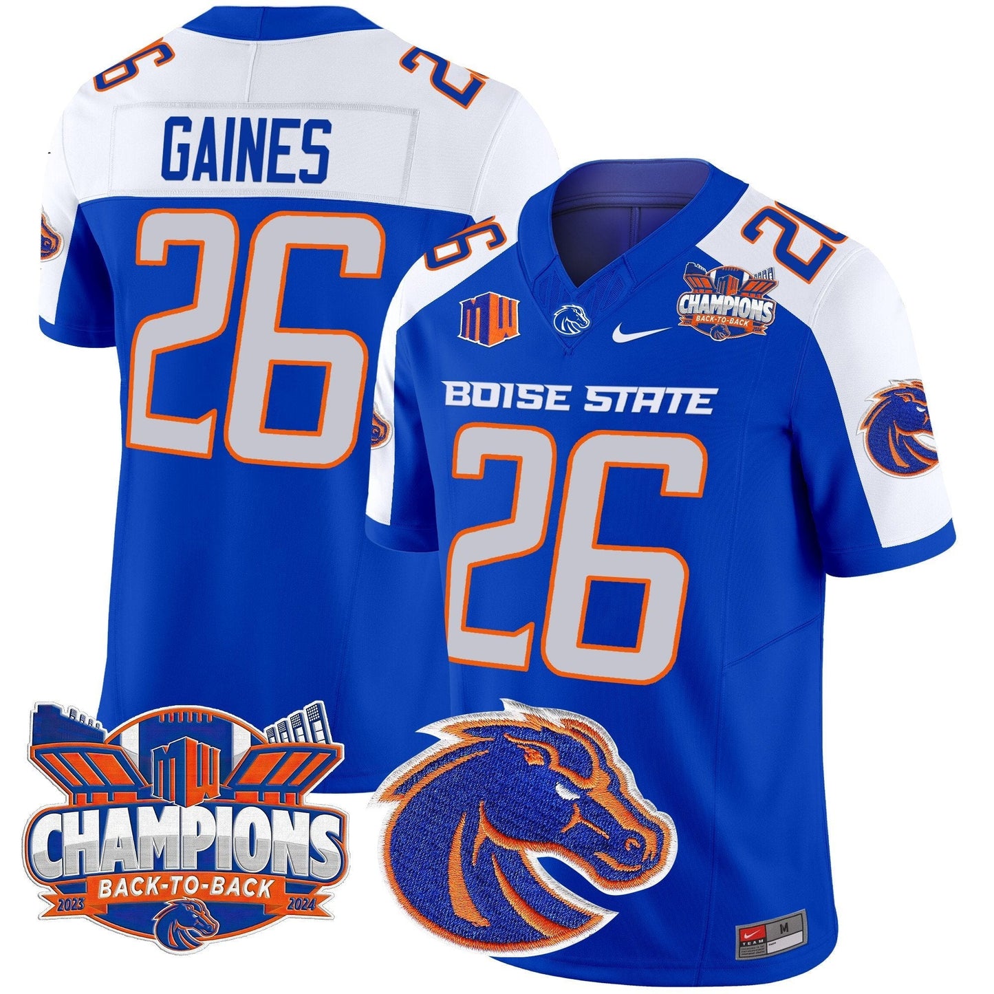 BSU 2024 Back To Back Champions Vapor Limited Jersey - All Stitched