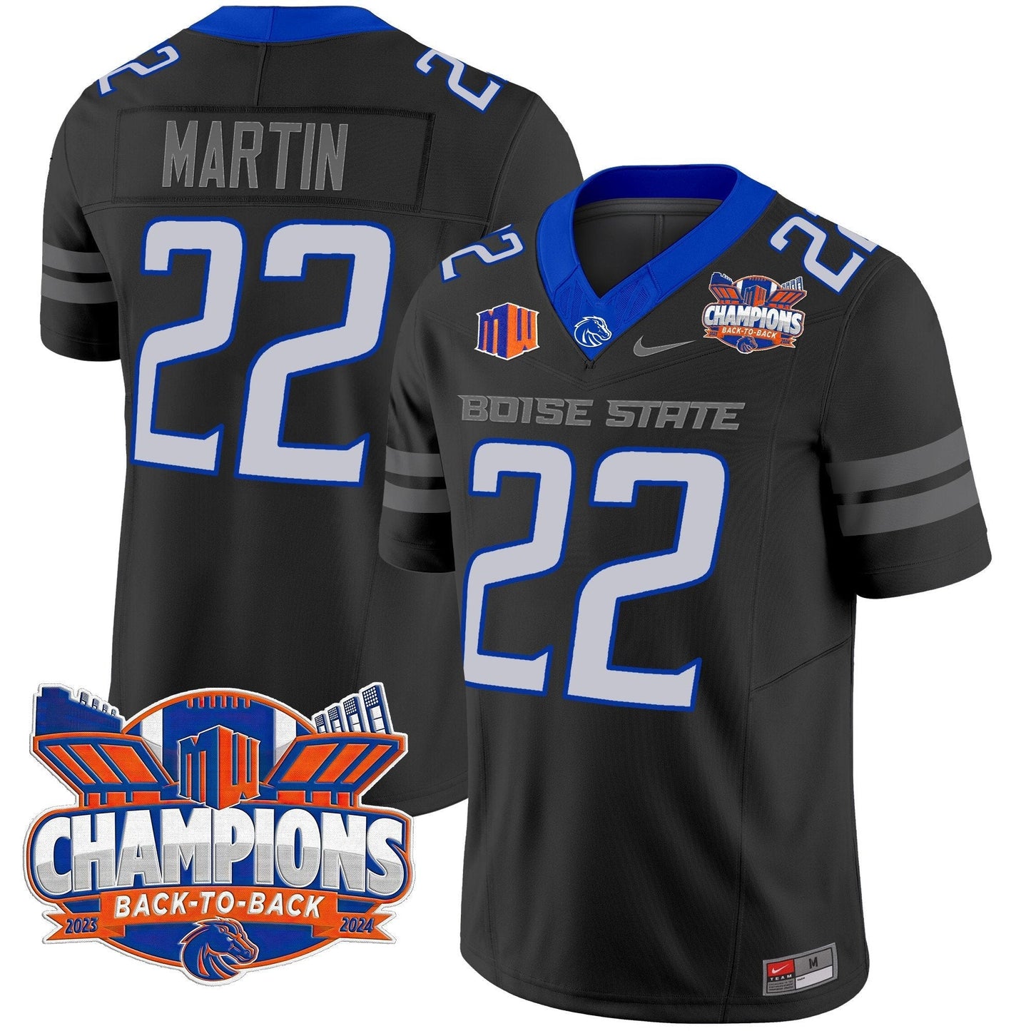 BSU 2024 Back To Back Champions Vapor Limited Jersey - All Stitched