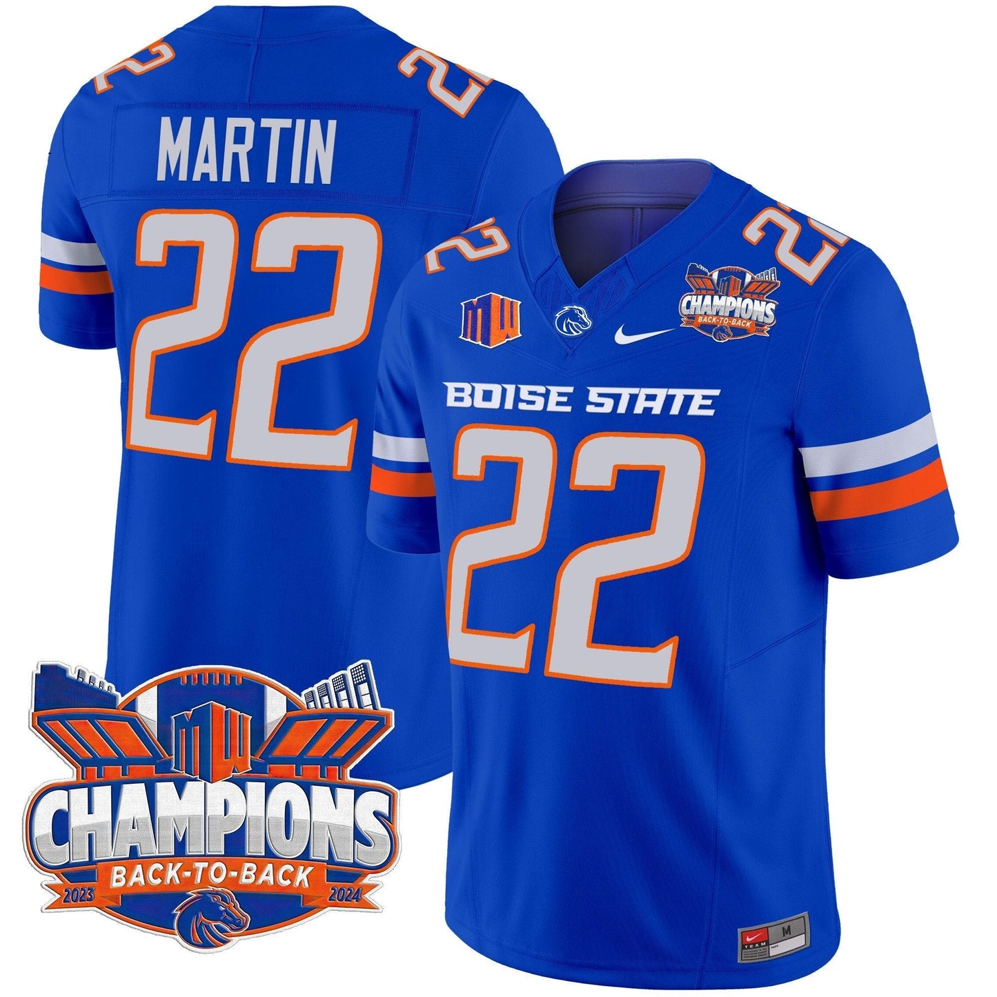BSU 2024 Back To Back Champions Vapor Limited Jersey - All Stitched