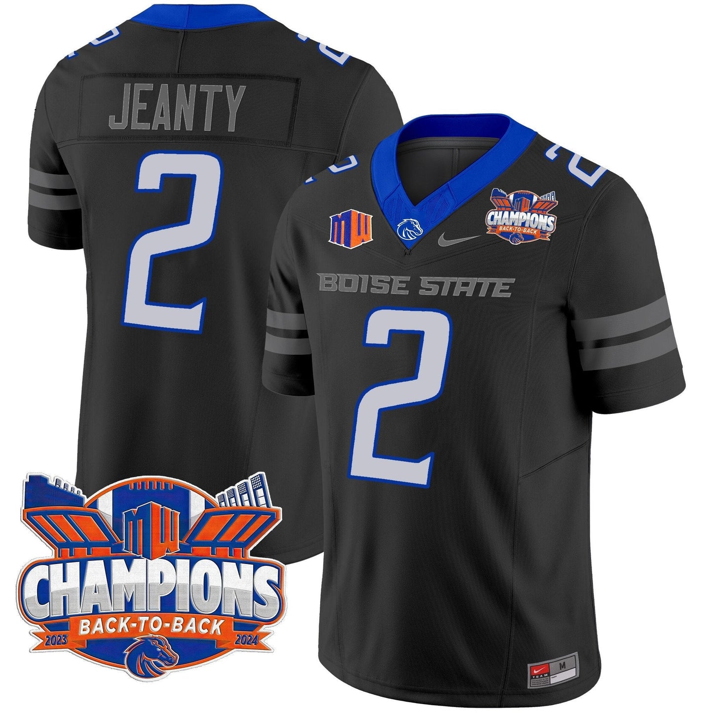 BSU 2024 Back To Back Champions Vapor Limited Jersey - All Stitched