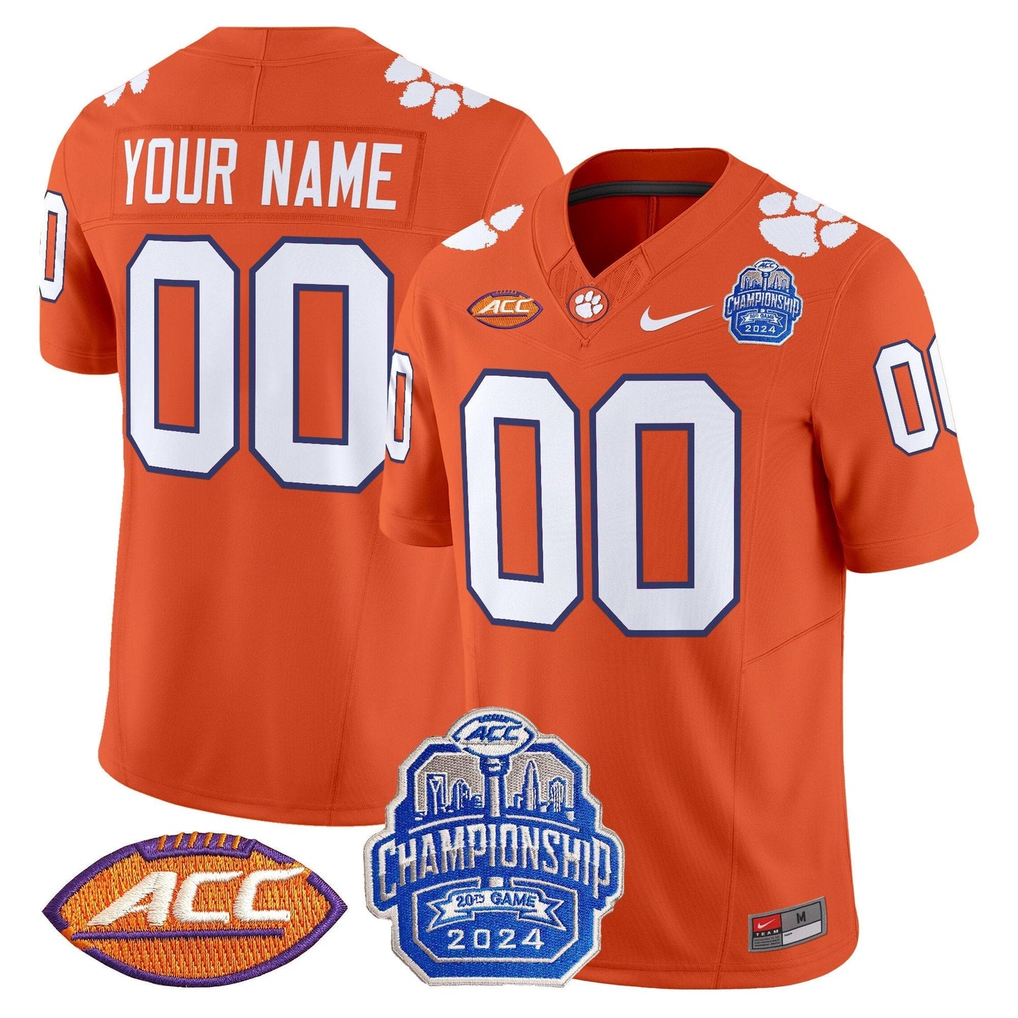 CLEM 2024 ACC Championship Patch Vapor Limited Custom Jersey - All Stitched