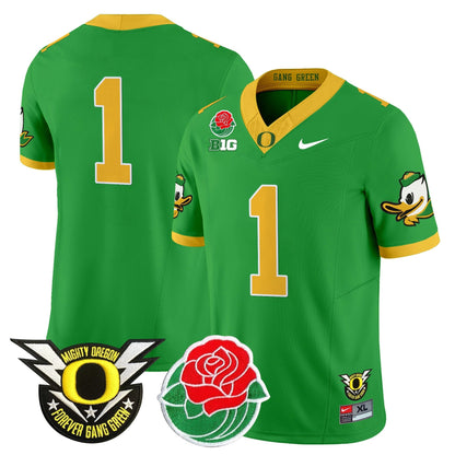 ORE 2025 Rose Bowl Game & BIG Patch Vapor Limited Jersey - All Stitched