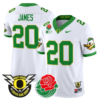 ORE 2025 Rose Bowl Game & BIG Patch Vapor Limited Jersey - All Stitched