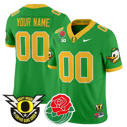 ORE 2025 Rose Bowl Game & BIG Patch Vapor Limited Custom Jersey - All Stitched