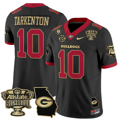 UGA 2025 Sugar Bowl & Georgia Map Patch Vapor Limited Jersey - All Stitched