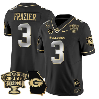 UGA 2025 Sugar Bowl & Georgia Map Patch Vapor Limited Jersey - All Stitched