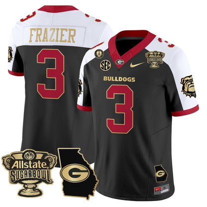 Georgia Bulldogs 2025 Sugar Bowl & Georgia Map Patch Vapor Limited Jersey - All Stitched