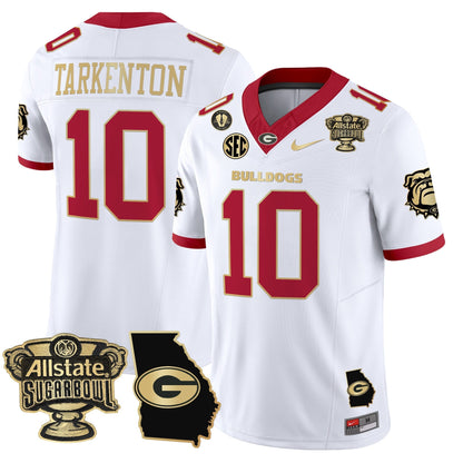UGA 2025 Sugar Bowl & Georgia Map Patch Vapor Limited Jersey - All Stitched