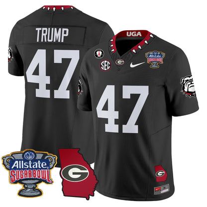 UGA 2025 Sugar Bowl & Georgia Map Patch Vapor Limited Jersey - All Stitched