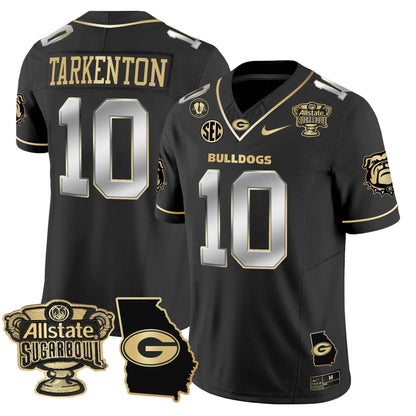 Georgia Bulldogs 2025 Sugar Bowl & Georgia Map Patch Vapor Limited Jersey - All Stitched