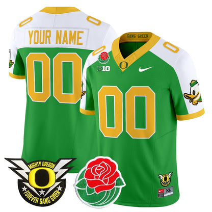 ORE 2025 Rose Bowl Game & BIG Patch Vapor Limited Custom Jersey - All Stitched