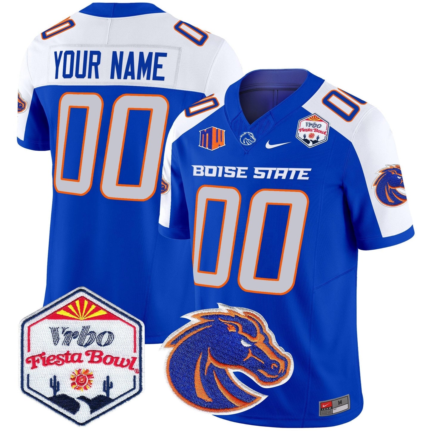 BSU 2025 The Fiesta Bowl Patch Vapor Limited Custom Jersey - All Stitched
