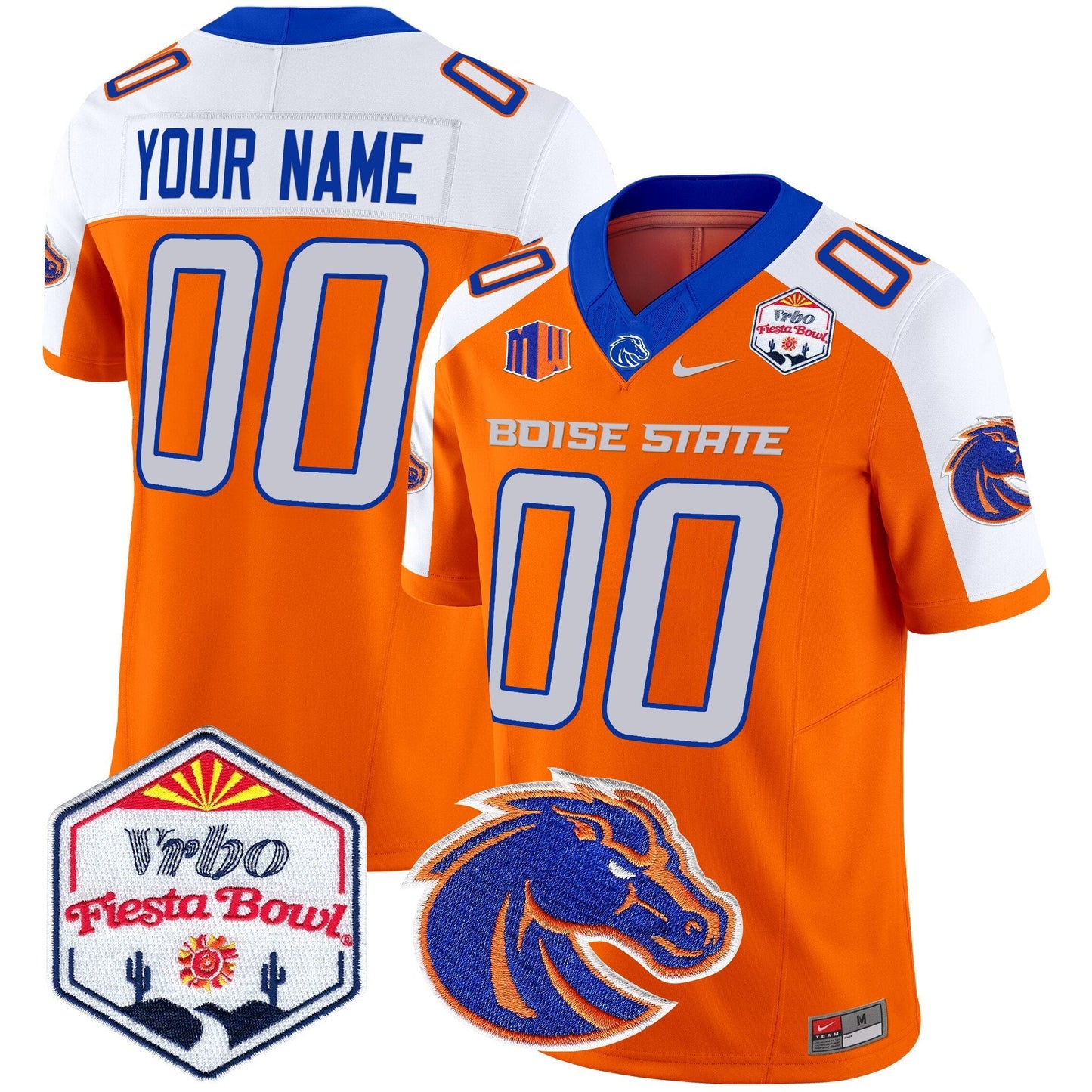 BSU 2025 The Fiesta Bowl Patch Vapor Limited Custom Jersey - All Stitched
