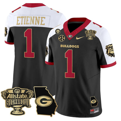 Georgia Bulldogs 2025 Sugar Bowl & Georgia Map Patch Vapor Limited Jersey - All Stitched