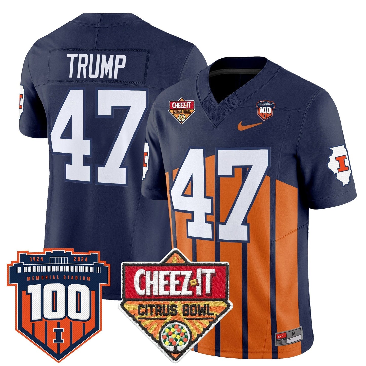 ILL 2025 Cheez-It Citrus Bowl Patch Vapor Limited Jersey - All Stitched