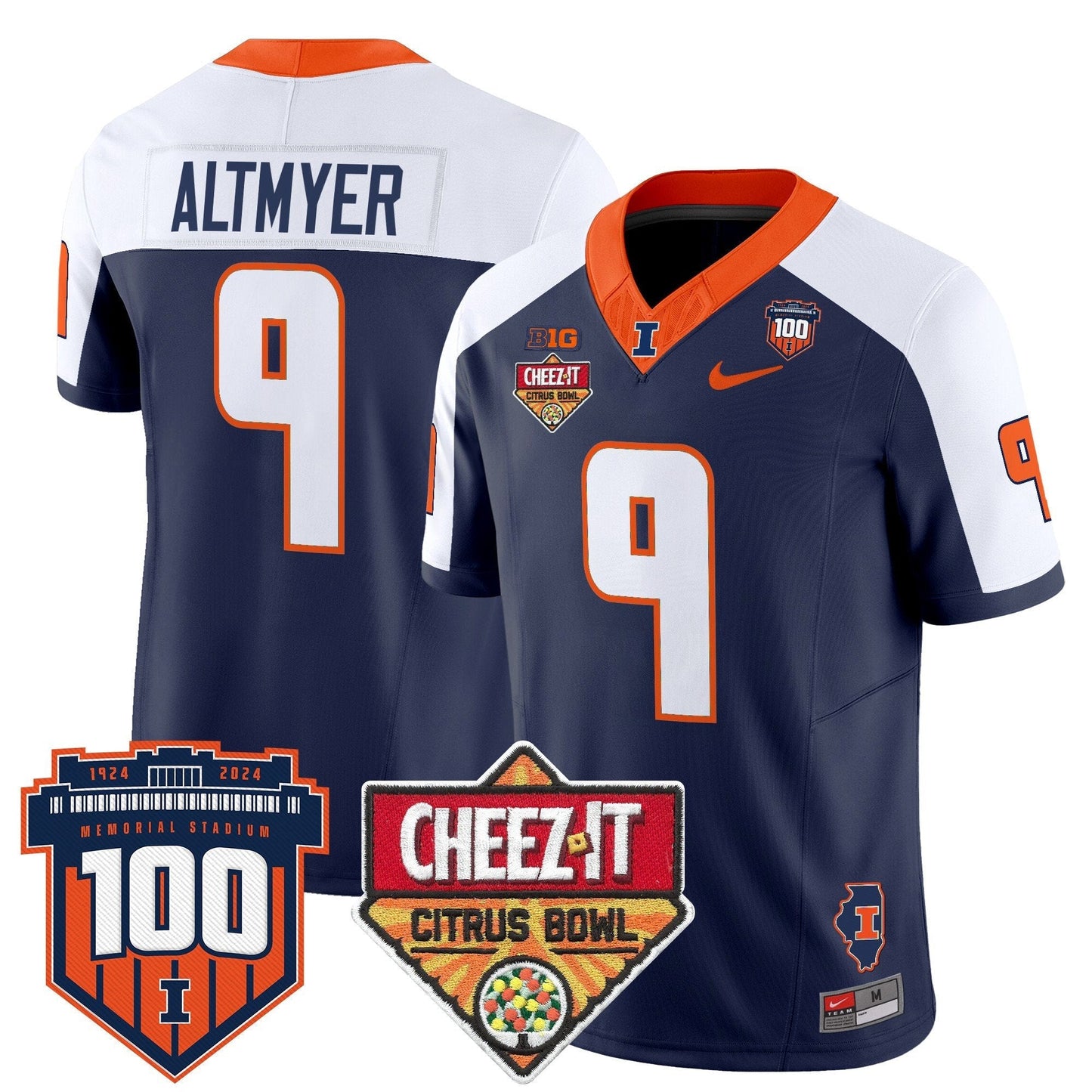 ILL 2025 Cheez-It Citrus Bowl Patch Vapor Limited Jersey - All Stitched