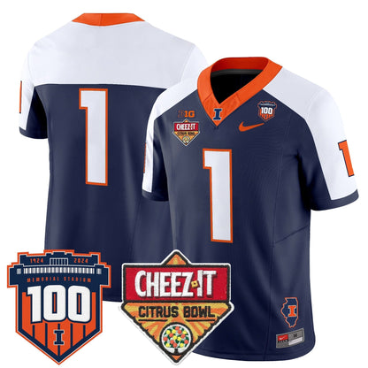 ILL 2025 Cheez-It Citrus Bowl Patch Vapor Limited Jersey - All Stitched