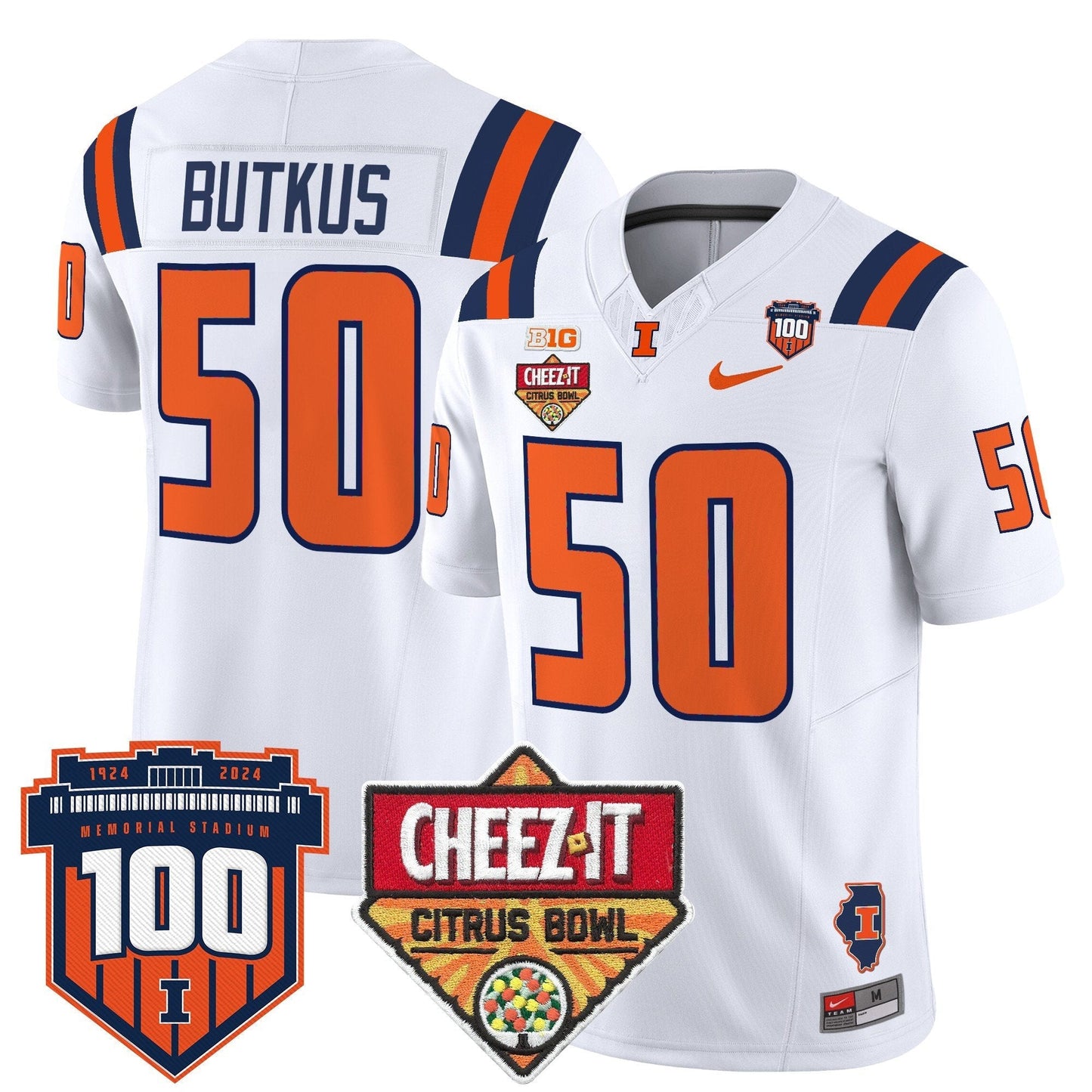 ILL 2025 Cheez-It Citrus Bowl Patch Vapor Limited Jersey - All Stitched
