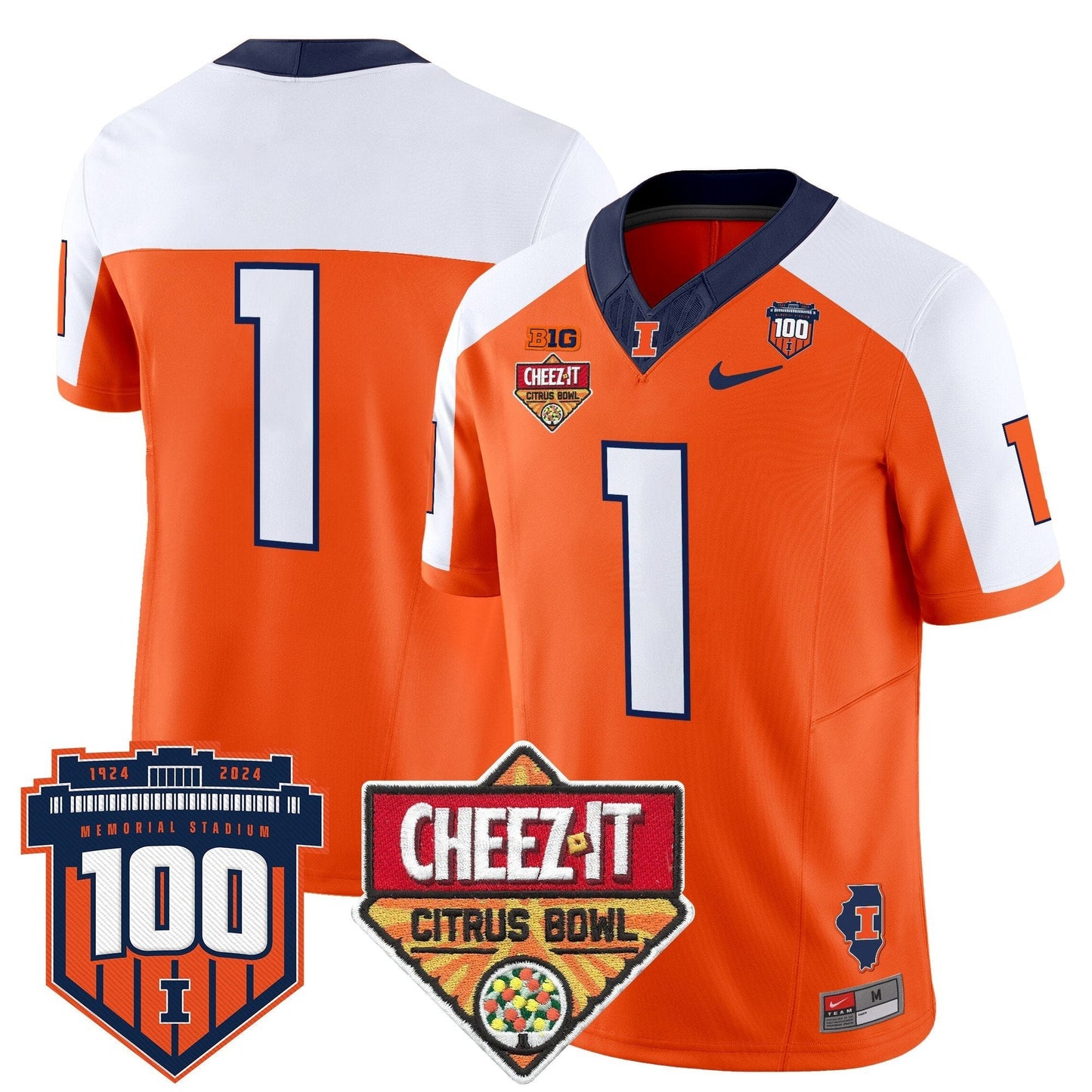 ILL 2025 Cheez-It Citrus Bowl Patch Vapor Limited Jersey - All Stitched