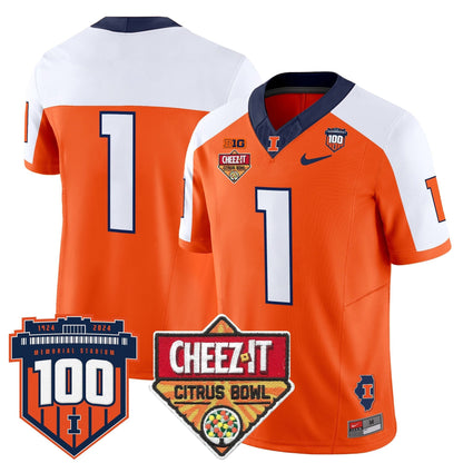 ILL 2025 Cheez-It Citrus Bowl Patch Vapor Limited Jersey - All Stitched