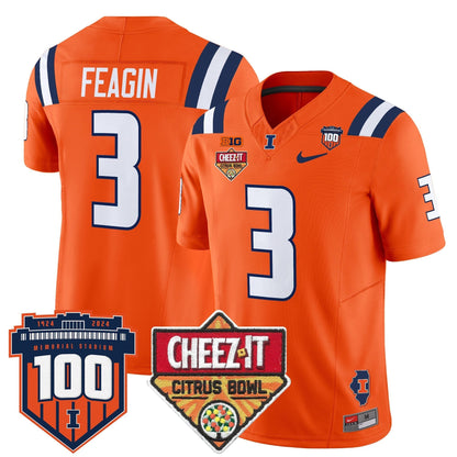 ILL 2025 Cheez-It Citrus Bowl Patch Vapor Limited Jersey - All Stitched