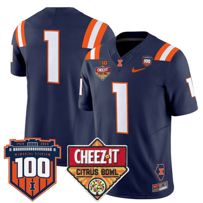 ILL 2025 Cheez-It Citrus Bowl Patch Vapor Limited Jersey - All Stitched