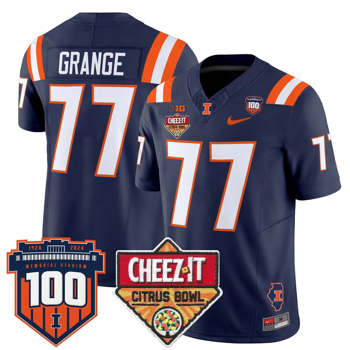 ILL 2025 Cheez-It Citrus Bowl Patch Vapor Limited Jersey - All Stitched