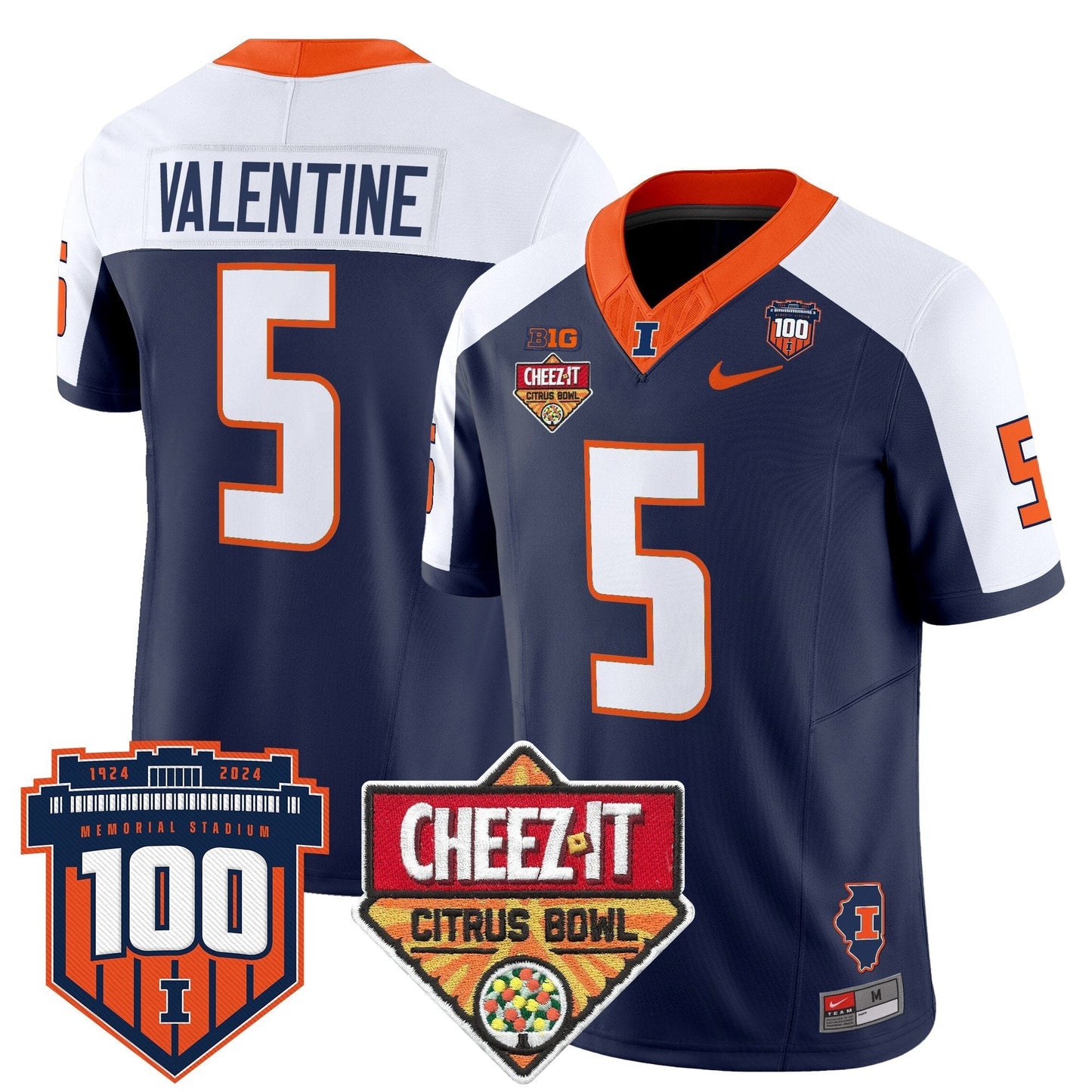 ILL 2025 Cheez-It Citrus Bowl Patch Vapor Limited Jersey - All Stitched