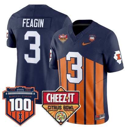ILL 2025 Cheez-It Citrus Bowl Patch Vapor Limited Jersey - All Stitched