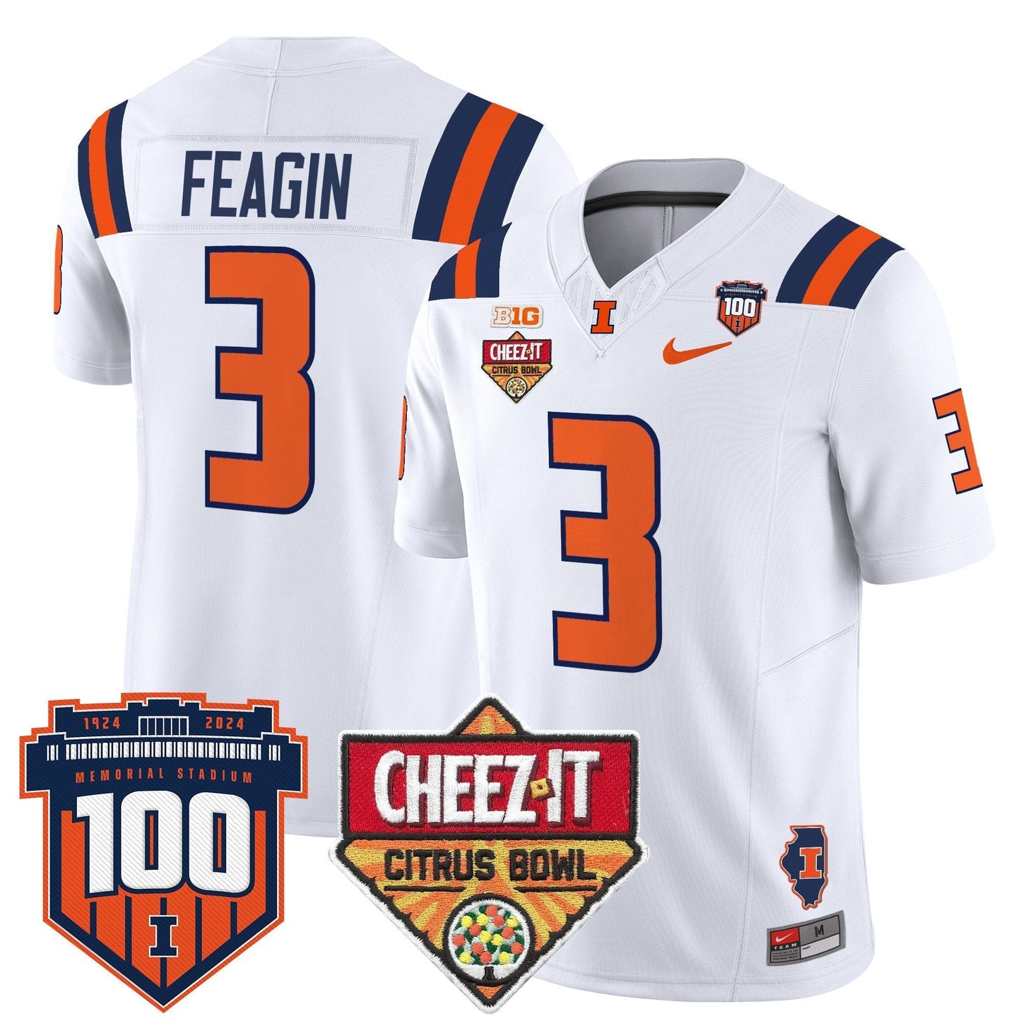 ILL 2025 Cheez-It Citrus Bowl Patch Vapor Limited Jersey - All Stitched