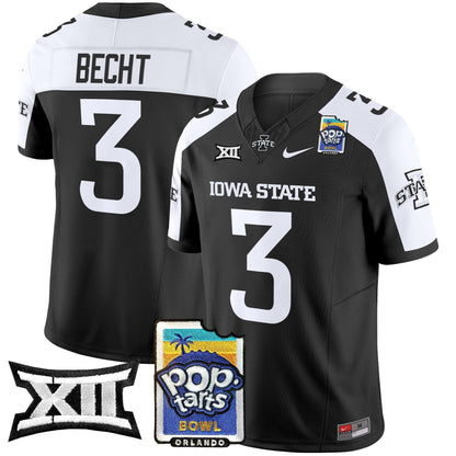 Iowa State Cyclones 2025 PopTarts Bowl Patch Vapor Limited Jersey - All Stitched