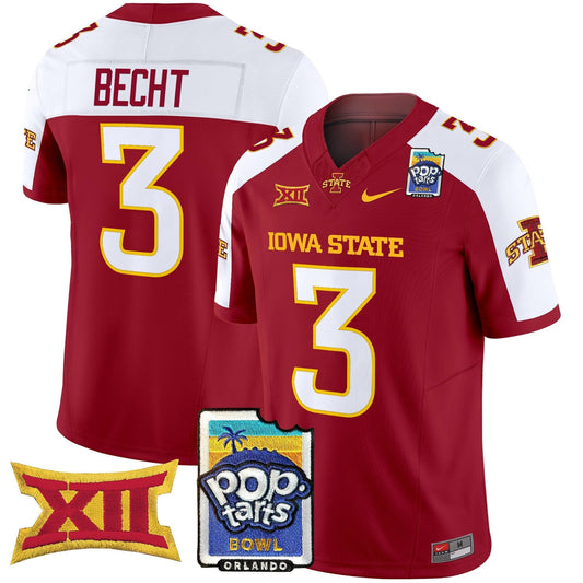 Iowa State Cyclones 2025 PopTarts Bowl Patch Vapor Limited Jersey - Stitched