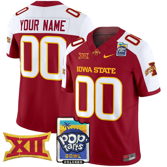 Iowa State Cyclones 2025 PopTarts Bowl Patch Vapor Limited Custom Jersey - Stitched