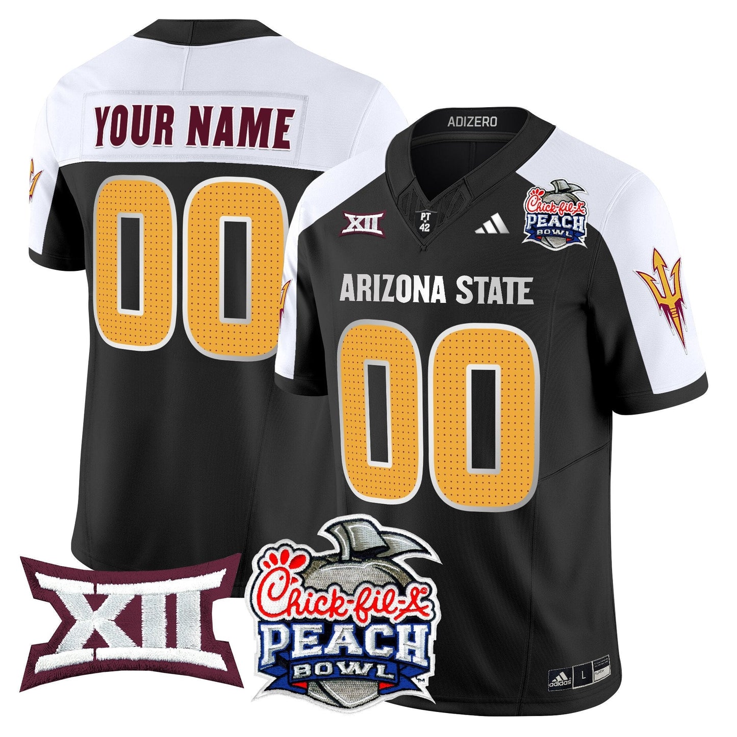 ASU 2025 Peach Bowl Vapor Limited Custom Jersey V2 - All Stitched
