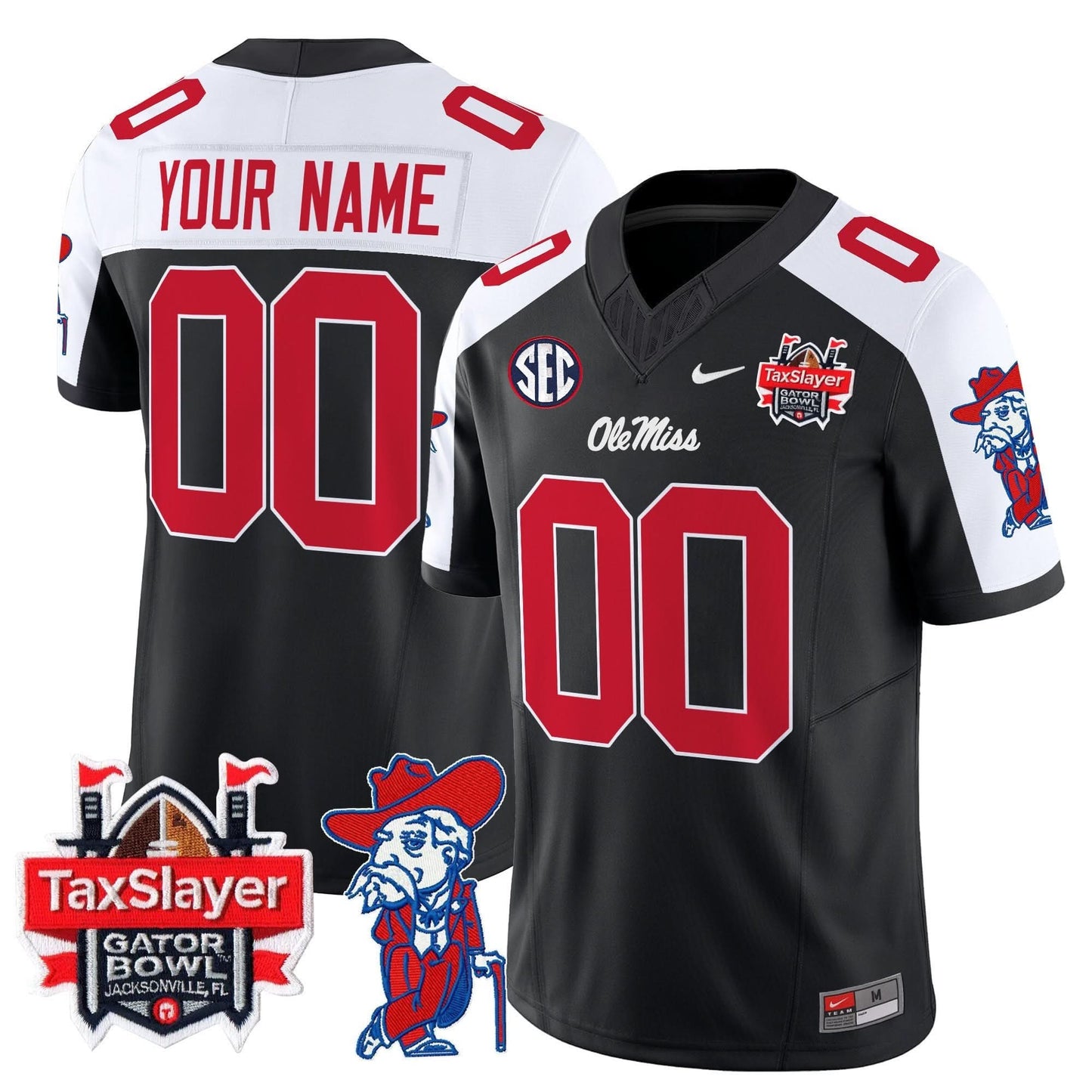 Ole Miss Rebels 2024 Gator Bowl Patch Vapor Limited Custom Jersey - All Stitched
