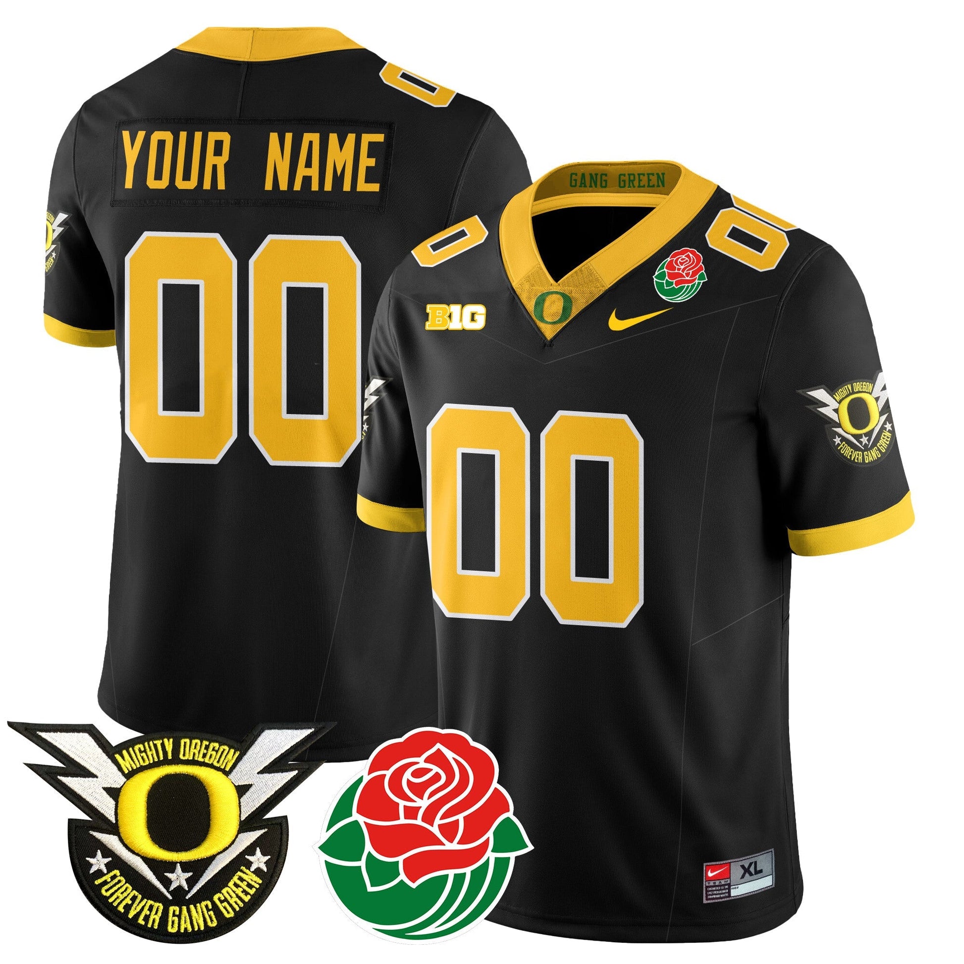 Men's Oregon Ducks 2024 Rose Bowl Jersey N2 - All Stitched