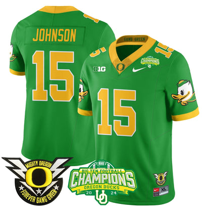 Men's Oregon Ducks 2024 Big Ten Champions Jersey N1 - All Stitched