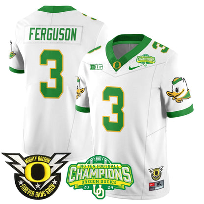 Men's Oregon Ducks 2024 Big Ten Champions Jersey N1 - All Stitched