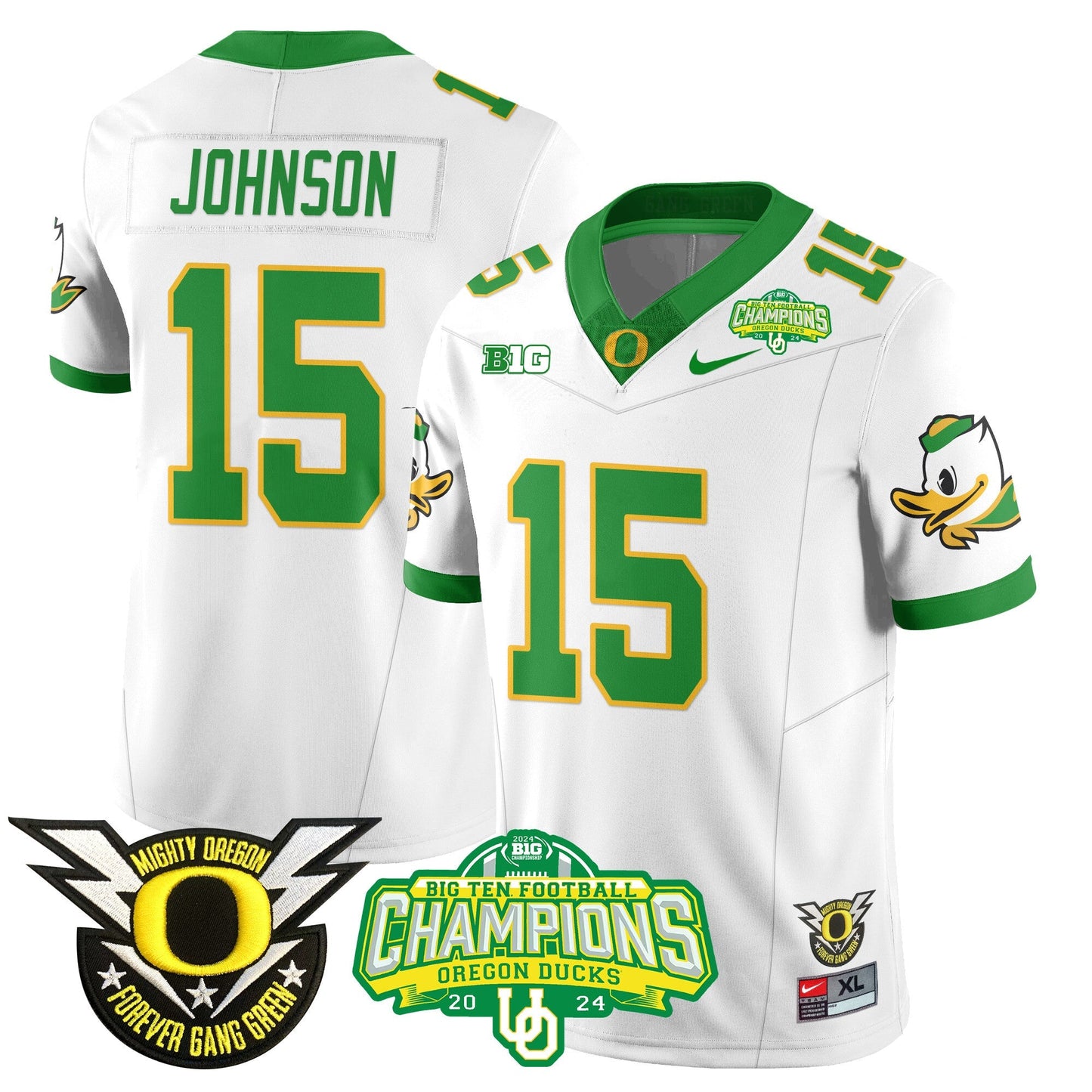 Men's Oregon Ducks 2024 Big Ten Champions Jersey N1 - All Stitched