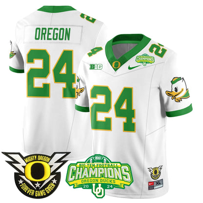 Men's Oregon Ducks 2024 Big Ten Champions Jersey N1 - All Stitched