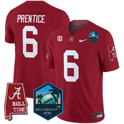 BAMA 2025 ReliaQuest Bowl Patch Vapor Limited Jersey - All Stitched